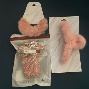 Barbie core !! Bling airpod case & hair accessories 💕